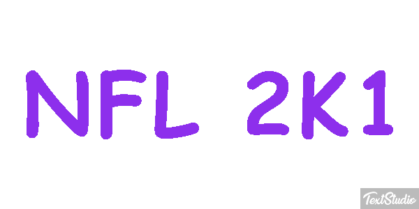 NFL 2K1 Effetto testo