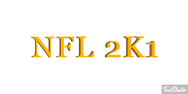 NFL 2K1 Effetto testo