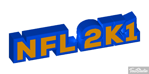 NFL 2K1 Effetto testo