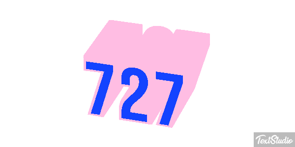 727 Efekt tekstowy