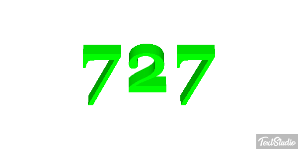 727 Efekt tekstowy