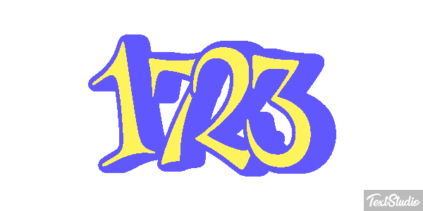 1723 Text effect