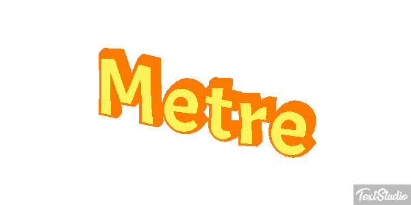 Mètre Effet de texte