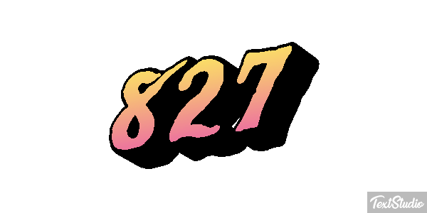 827 Tekst effect