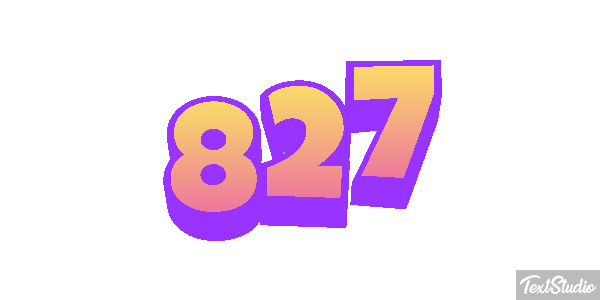 827 Tekst effect