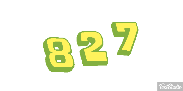 827 Tekst effect