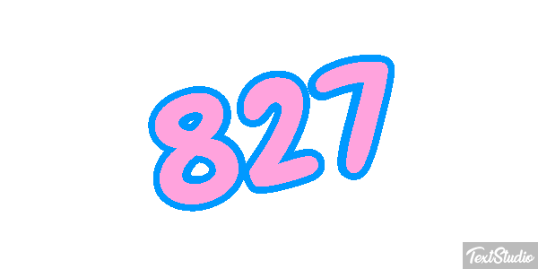 827 Tekst effect
