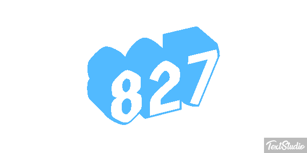 827 Tekst effect