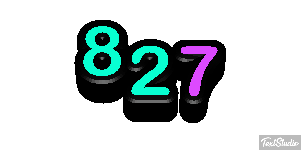827 Tekst effect