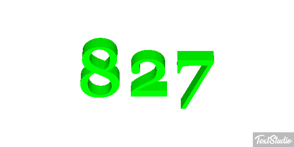 827 Tekst effect