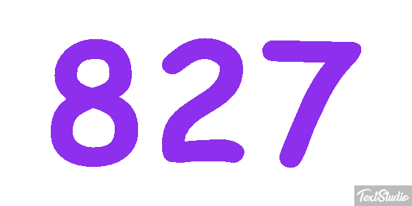 827 Tekst effect