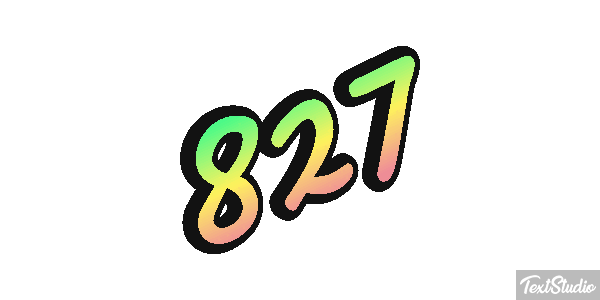 827 Tekst effect