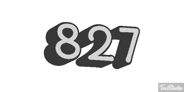 827 Tekst effect