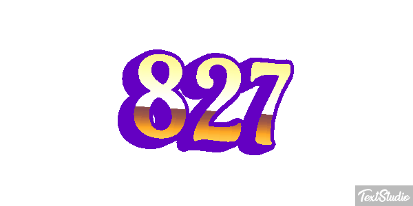 827 Tekst effect