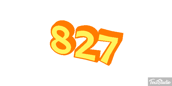 827 Tekst effect