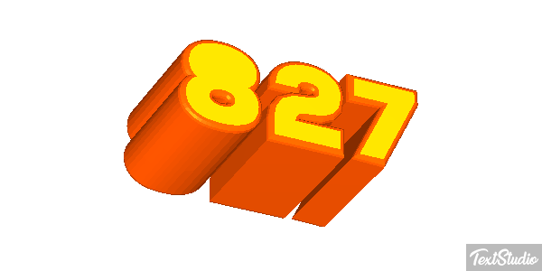 827 Tekst effect