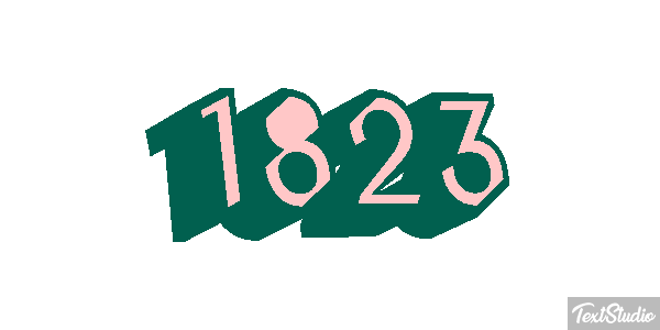 1823 Text effect