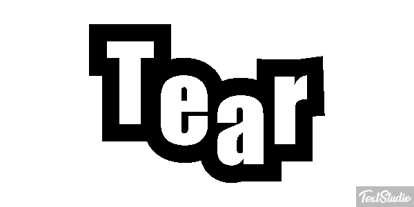 Tear Efecto de texto