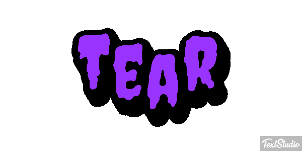 Tear Efecto de texto