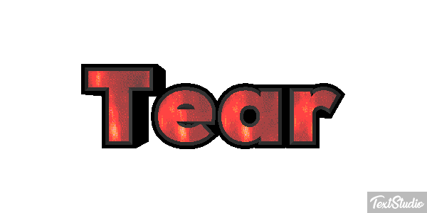 Tear Efecto de texto