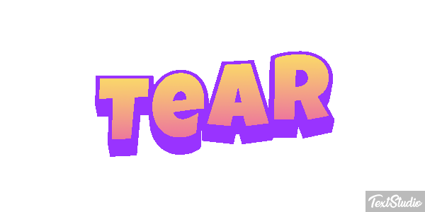 Tear Efecto de texto