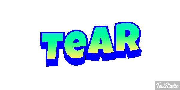 Tear Efecto de texto