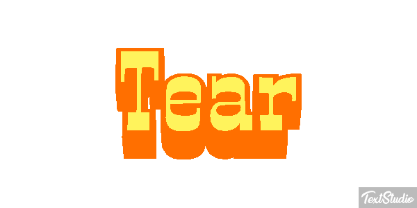 Tear Efecto de texto