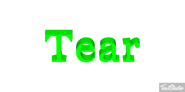Tear Efecto de texto