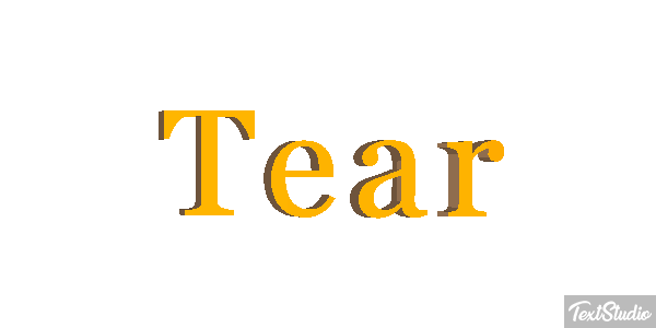 Tear Efecto de texto