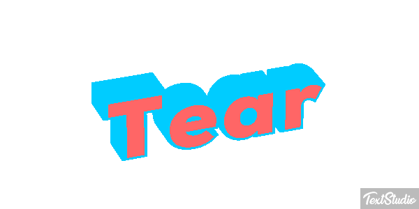Tear Efecto de texto