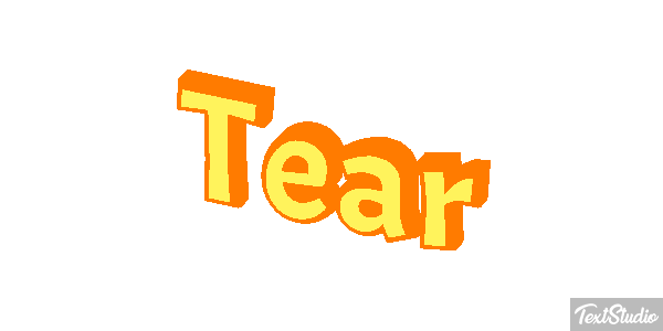 Tear Efecto de texto