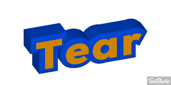 Tear Efecto de texto