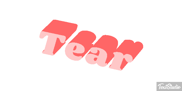 Tear Efecto de texto