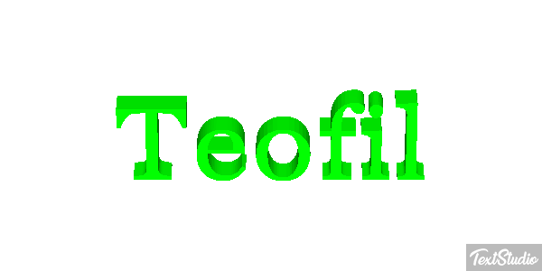 Teofil Effetto testo