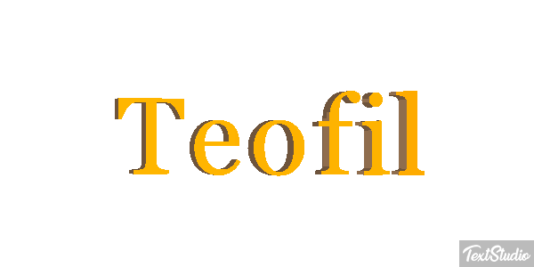 Teofil Effetto testo
