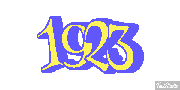 1923 Text effect