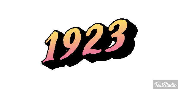1923 Text effect
