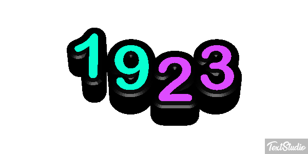 1923 Text effect