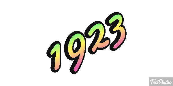 1923 Text effect