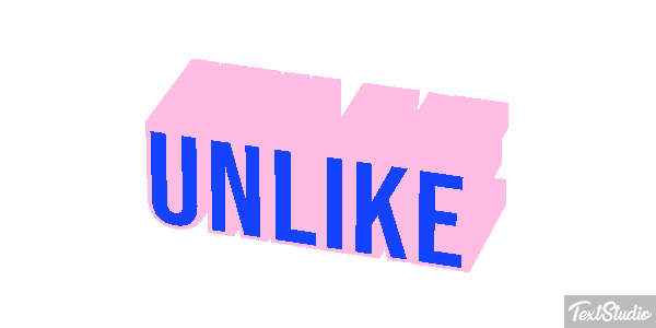 Unlike Text effect