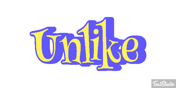 Unlike Text effect