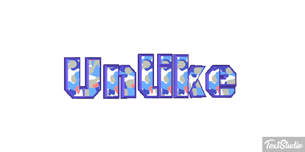 Unlike Text effect