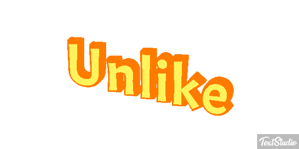 Unlike Text effect