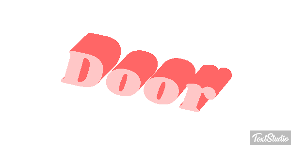 Door Text effect