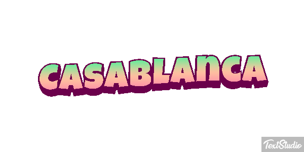 Casablanca Effetto testo