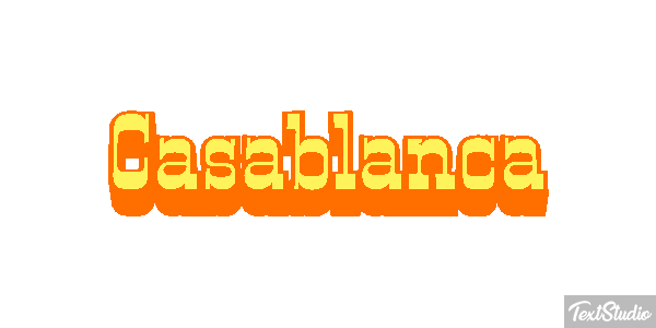 Casablanca Effetto testo