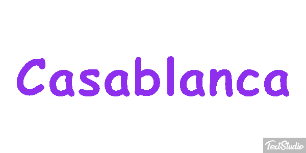 Casablanca Effetto testo