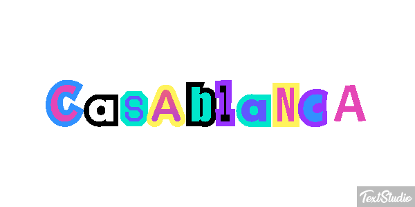 Casablanca Effetto testo