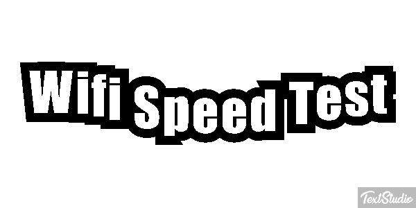 Wifi Speed Test Efeito do texto