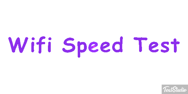 Wifi Speed Test Efeito do texto